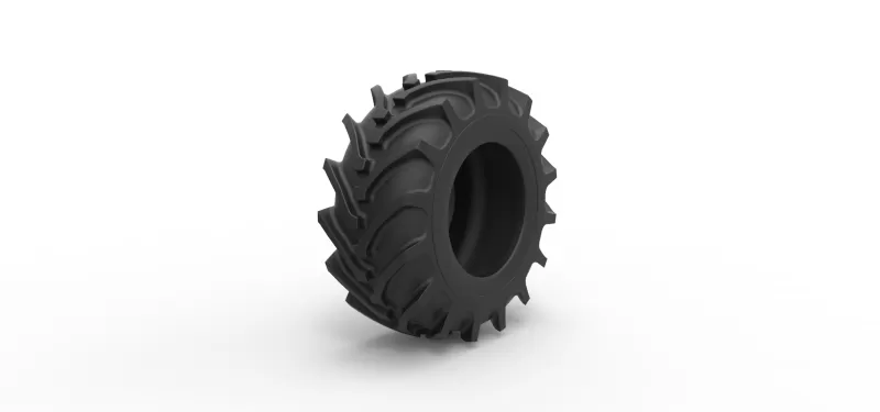 Tractor tire 37 Scale 1:25 - Model preview 2