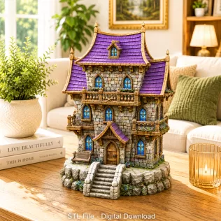 Fantasy Medieval House STL for 3D Printing - Model thumbnail 2
