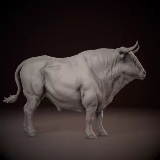 Ox bull 3D print model - Model thumbnail 2