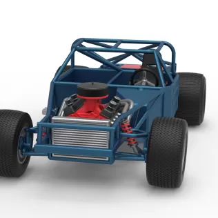 Vintage Dirt late model Race car Base Scale 1:25 - Model thumbnail 5