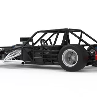 Vintage Asphalt Modified stock car Base V9 Scale 1:25 - Model thumbnail 13