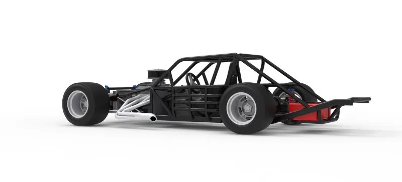 Vintage Asphalt Modified stock car Base V9 Scale 1:25 - Model preview 13