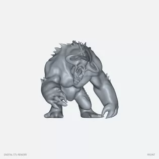 Horned Brute Demon - STL - Model thumbnail 2