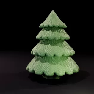 Knitted Christmas Tree 3D Model - Model thumbnail 2