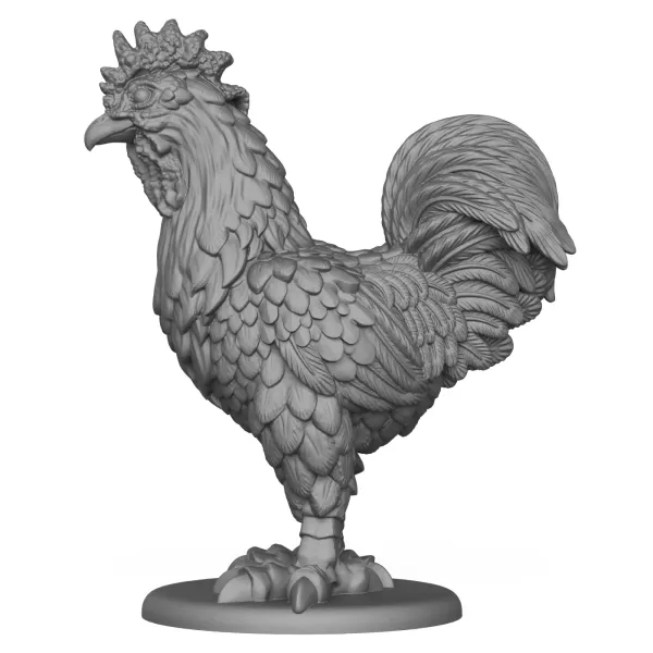 3D Printable Rooster Statue - Model preview 3