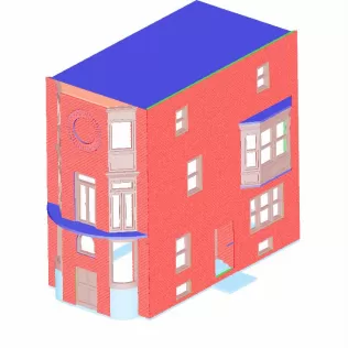 1:87 / H0 - Stadtvilla - Haus mit Erker - Komplettbausatz - Model thumbnail 4