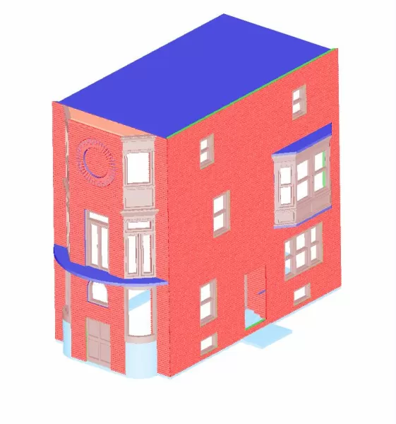 1:87 / H0 - Stadtvilla - Haus mit Erker - Komplettbausatz - Model preview 4
