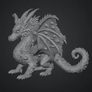 Ocean Bloom Dragon STL File for 3D Print - Model thumbnail 12