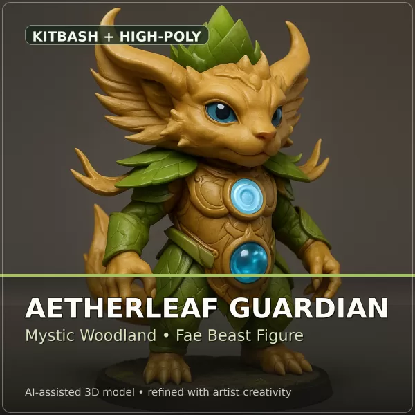 Verdant Fantasy Creatures – High-Poly Character Collection - Model preview 12