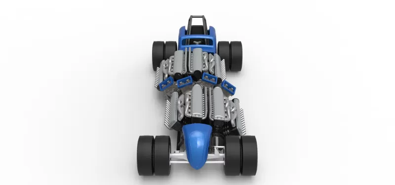 Vintage AWD Dragster Scale 1:25 - Model preview 8