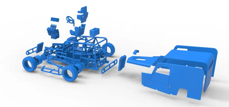 Dwarf car Scale 1:25 - Model preview 29