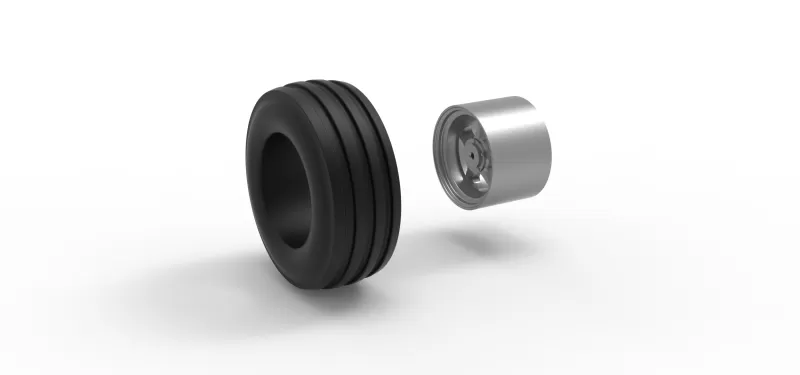 Front tractor wheel Version 5 Scale 1:25 - Model preview 10