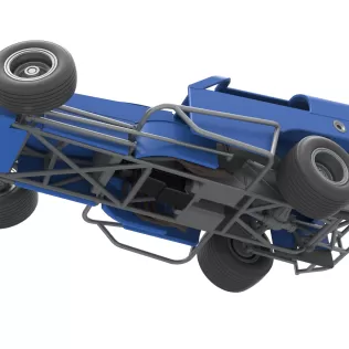 Vintage Dirt Modified stock car Version 2 while turning 1:25 - Model thumbnail 3