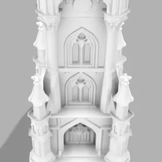 Complete Gothic Castle Set - 4 Towers + Dragon - Model thumbnail 14