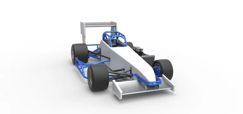 Supermodified front engine race car V4 Scale 1:25 - Model preview 25
