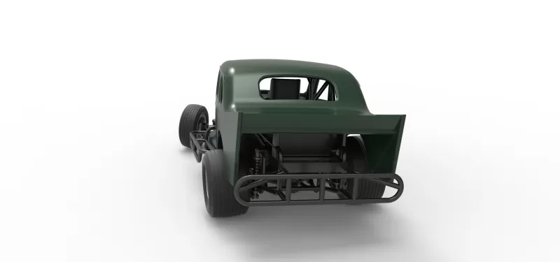 Vintage Dirt Modified stock car while turning Scale 1:25 - Model preview 14