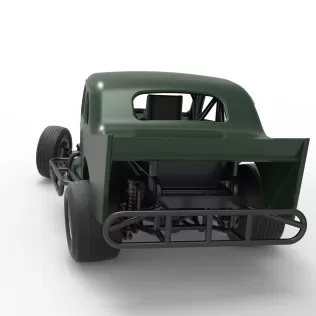 Vintage Dirt Modified stock car while turning Scale 1:25 - Model thumbnail 14