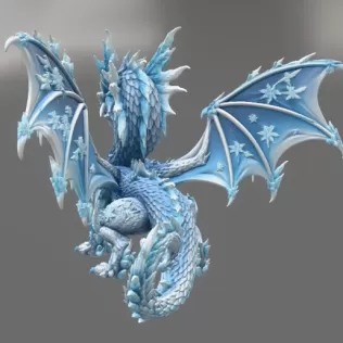 Winter Frost Dragon STL File for 3D Print - Model thumbnail 9