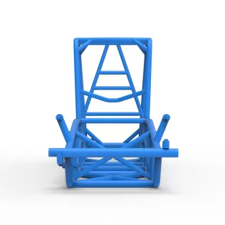 Frame of Vintage Dirt Silver Crown Car Scale 1:25 - Model thumbnail 5