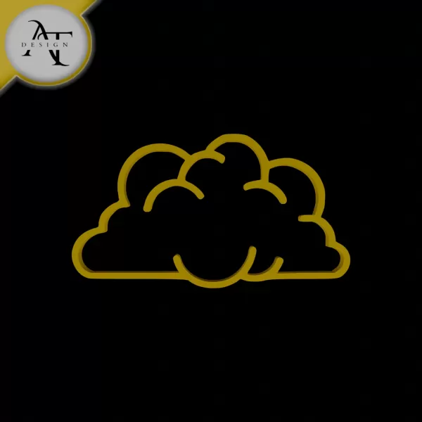 Simple Cloud Symbol - 2D Art - Model preview 1