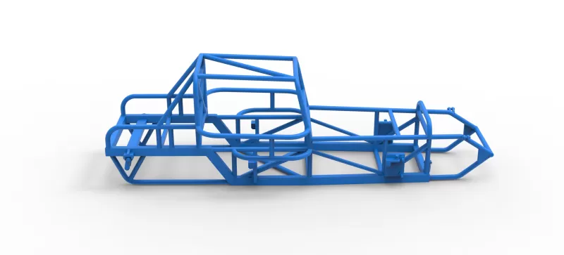 Frame of Vintage Dirt Modified stock car Version 6 Scale 1:25 - Model preview 14