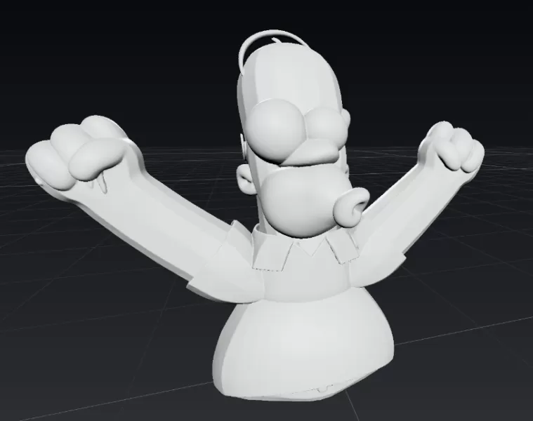 🍩 ¡D’oh! Homer Simpson – Figura Fan Art 3D para impresión - Model preview 2