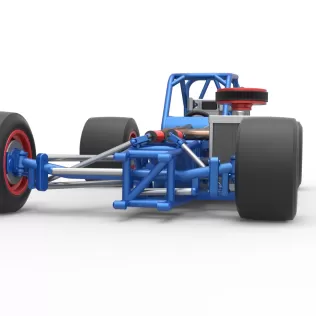 Supermodified front engine race car Base Version 4 Scale 1:25 - Model thumbnail 6