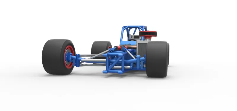 Supermodified front engine race car Base Version 4 Scale 1:25 - Model preview 6