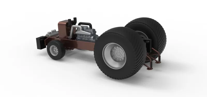 Pro Stock Pulling Tractor Base Scale 1:25 - Model preview 10
