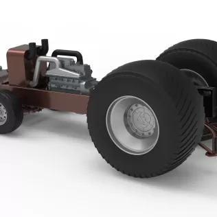 Pro Stock Pulling Tractor Base Scale 1:25 - Model thumbnail 10