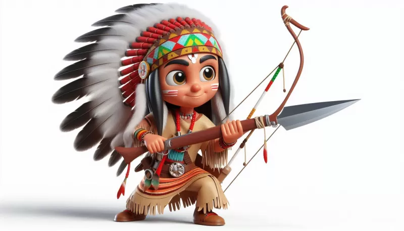 Apache Kid Stylized 3D Model - Model preview 1