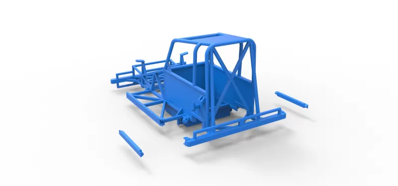 Frame of New Zealand Ministock car Version 2 Scale 1:25 - Model preview 14