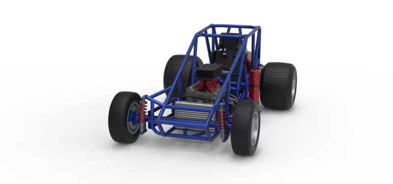 Dirt Silver Crown Car Base Scale 1:25 - Model preview 5