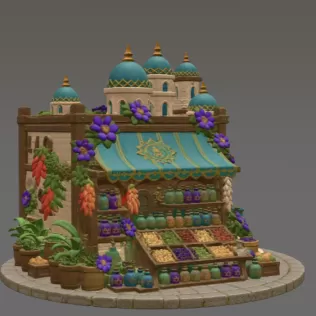 Sultan's Spice & Potion Bazaar STL File for 3D Print - Model thumbnail 5