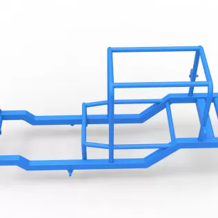 Frame of Vintage Supermodified stock car Scale 1:25 - Model thumbnail 7