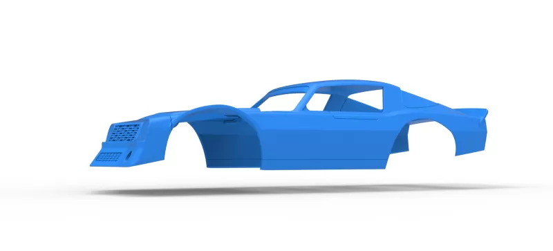 Shell of Vintage Dirt late model Race car Scale 1:25 - Model preview 2