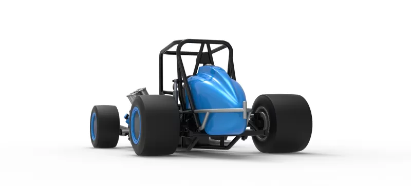 Vintage Pavement Sprint car Base Scale 1:25 - Model preview 15