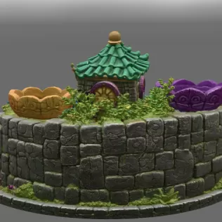 Fantasy Village Jewelry Organizer STL File for 3D Print - Model thumbnail 11