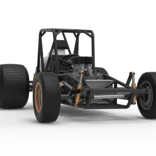 Vintage Dirt Silver Crown Car Base Scale 1:25 - Model thumbnail 27