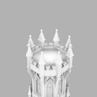 Gothic Candle Tower – Sentinel - Model thumbnail 7