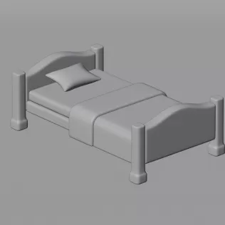 Bed - Model thumbnail 1