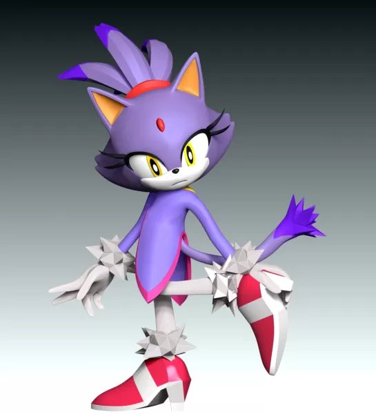 Blaze The Cat - Sonic the Hedgehog - Model preview 6