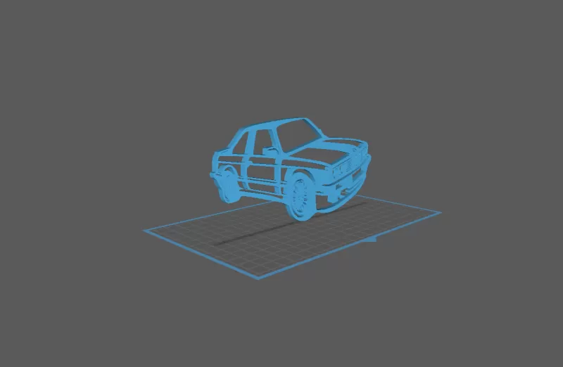BMW - E30 Wall Art - Model preview 1