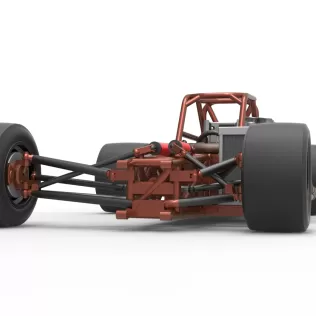 Supermodified front engine race car Base Version 3 Scale 1:25 - Model thumbnail 6