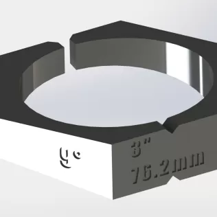 PAIR of exhaust pie cut jig 2.5" 3" 3.5" 4" inch 9 and 15 deg - Model thumbnail 2