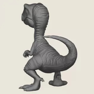 Raptor Toy Print Ready 3D Model