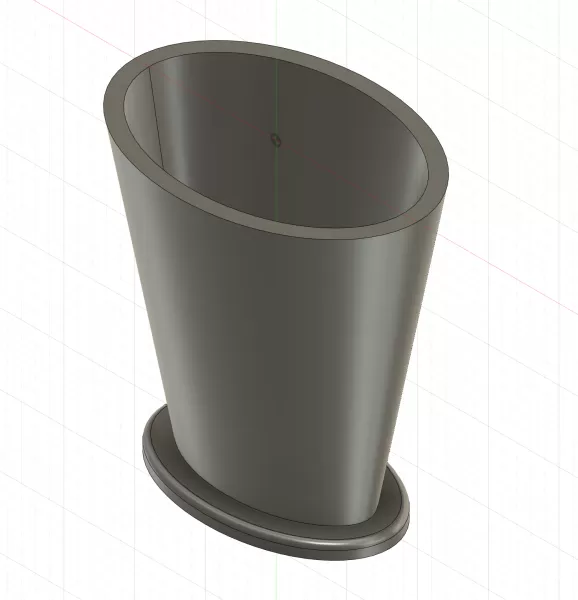 oval Flower pott - Model preview 1