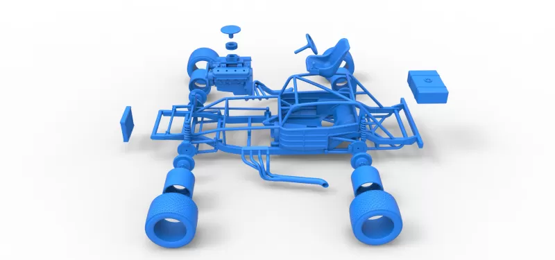 Vintage Asphalt Modified stock car Base V5 Scale 1:25 - Model preview 25