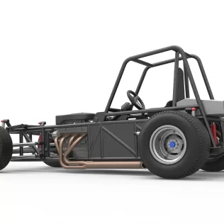 Vintage Dirt Modified stock car Base Version 4 Scale 1:25 - Model thumbnail 13