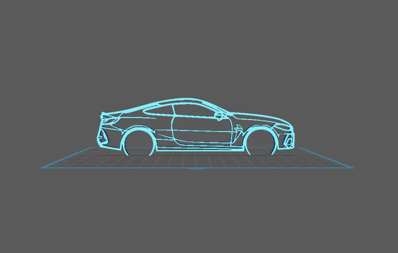 BMW - M8 Wall Art - Model preview 2